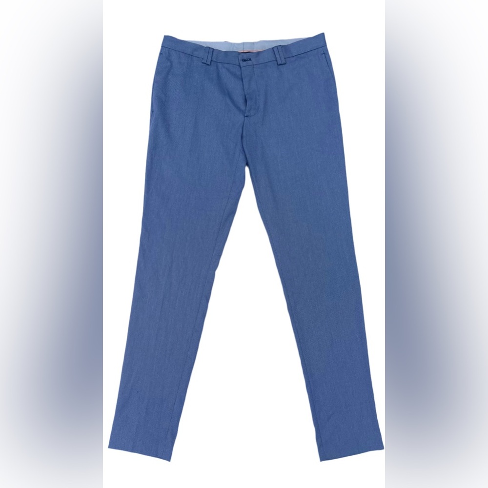 Zara Man Blue Straight-Leg Pants